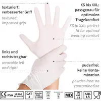 Hygostar handschoenen nitril poedervrij wit maat L - 100 stuks