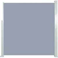 vidaXL Windscherm uittrekbaar 140x314 cm grijs