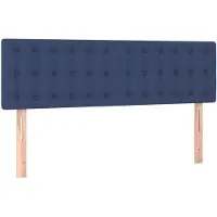 vidaXL Hoofdborden 144x5x78/88 cm stof blauw