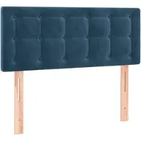 vidaXL Hoofdbord 90x5x78/88 cm fluweel donkerblauw