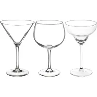 Secret De Gourmet Cocktailglazen set - gin/martini/margarita glazen - 12x stuks - Drinkglazen
