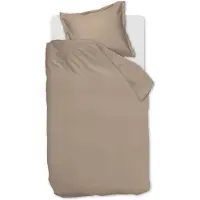 Ambiante Satin Uni dekbedovertrek - Eenpersoons - 140x200/220 - Taupe