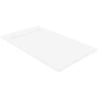 Luca Varess Dandy douchebak 140 x 80 cm composietmarmer mat wit rock structuur