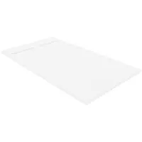 Luca Varess Dandy douchebak 160 x 90 cm composietmarmer mat wit rock structuur