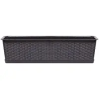 Prosperplast Ratolla plantenbak/bloembak - donkerbruin - 10L - 60 x 17 x 15 cm - Plantenbakken
