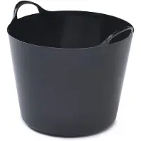 Whitefurze Flexibele emmer - 26 liter - Kunststof - Zwart - 38 x 41 x 35 cm - Wasmanden