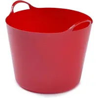 Whitefurze Flexibele emmer - 26 liter - Kunststof - Rood - 38 x 41 x 35 cm - Wasmanden