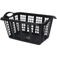B2X Storage Solutions wasmand met handvatten - zwart - 37 liter - 60 x 40 x 30 cm - Wasmanden