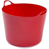 Whitefurze Flexibele emmer - 39 liter - Kunststof - Rood - 43 x 49 x 37 cm - Wasmanden
