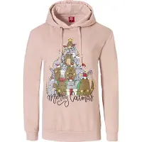 Apollo Dames Kersttrui Met Capuchon Merry Catmas Hoodie Roze - Maat S