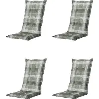 Madison - Tuinkussen - Hoge Rug - 4st - Simon Green - 123x50cm - Groen