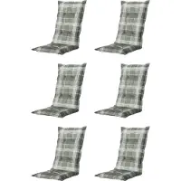 Madison - Tuinkussen - Hoge Rug - 6st - Simon Green - 123x50cm - Groen