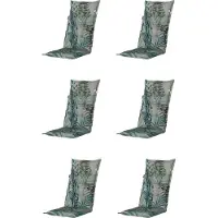 Madison - Tuinkussen - Hoge Rug - 6 stuks - Scott - 123 x 50cm - Grijs