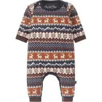 Charlie Choe - Baby Jumpsuit Longsleeve - Navy met prints - Maat 56