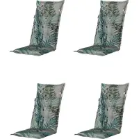 Madison - Tuinkussen - Hoge Rug - 4 stuks - Scott - 123 x 50cm - Grijs