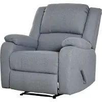 HOMCOM Relaxfauteuil met Ligfunctie – Comfortabele TV Fauteuil met Zijvak – Linnenachtig Polyester – Grijs – 90 x 96 x 98 cm