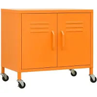 vidaXL Opbergkast 60x35x56 cm staal oranje