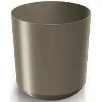 Prosperplast Plantenpot/bloempot Babylon - kunststof - buiten/binnen - titanium grijs - D24 x H24 cm - Plantenpotten