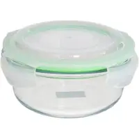 Gerimport Bewaarbakje/vershoudbakje rond met deksel 1750 ml ovenbestendig glas - Vershoudbakjes