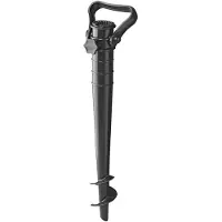 Pricenet Parasolharing - zwart - kunststof - D25-36 mm x H38 cm - Parasolvoeten
