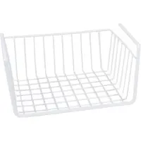 Gerimport Kastmand - wit - metaal - 30 x 25,5 x 14 cm - opberg hangmand - Opbergmanden