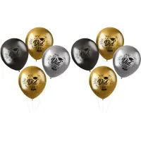 Folat Ballonnen geslaagd thema - 20x - goud/zilver/grijs - latex - 33 cm - examenfeest versiering - Ballonnen