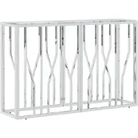 vidaXL Wandtafel 110x30x70 cm roestvrij staal en glas