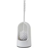Betra WC-borstel/toiletborstel in houder - wit - kunststof - 14 x 40 cm - Toiletborstels