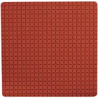 MSV Douche/bad anti-slip mat badkamer - rubber - terracotta - 54 x 54 cm - Badmatjes