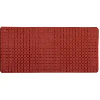 MSV Douche/bad anti-slip mat badkamer - rubber - terracotta - 76 x 36 cm - Badmatjes