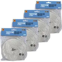 DULA Tochtstrip voor deuren 24m - Wit - 20mmx3m - Tochtband - 4 tochtstrips