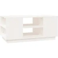 vidaXL Salontafel 90x49x40,5 cm massief grenenhout wit