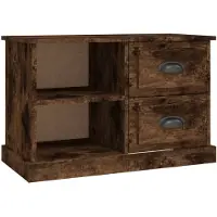 vidaXL Tv-meubel 73x35,5x47,5 cm bewerkt hout gerookt eikenkleurig