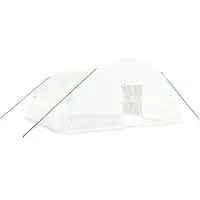 vidaXL Tuinkas met stalen frame 36 m² 6x6x2,85 m wit