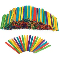 Colorations 1000CS Normale gekleurde houten stokjes IJsstokjes 1000 stuks 412 x 38 elk