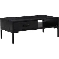vidaXL Salontafel 90x50x35 cm massief grenenhout zwart
