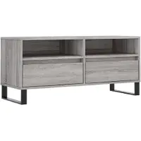 vidaXL Tv-meubel 100x34,5x44,5 cm bewerkt hout grijs sonoma eikenkleur