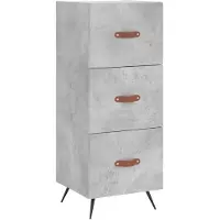 vidaXL Dressoir 34,5x34x90 cm bewerkt hout betongrijs