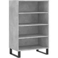 vidaXL Hoge kast 57x35x90 cm bewerkt hout betongrijs