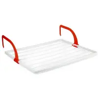 Forte Plastics Plasticforte Inklapbaar klein wasrekje/droogrek - 4 meter waslijn - Ophangbaar - 50 x 62 cm - Hangdroogrek