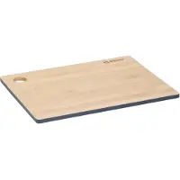 Alpina Set van 1x stuks snijplanken blauwe rand 28 x 38 cm van bamboe hout - Snijplanken
