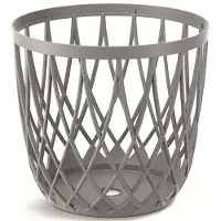 Prosperplast Draadmand/wasmand/opbergmand - van stevig kunststof - grijs - D39 x H39 cm - 59 Liter - Opbergmanden