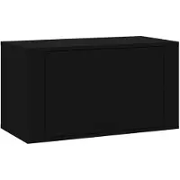 vidaXL Wandschoenenkast 70x35x38 cm bewerkt hout zwart