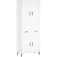 vidaXL Hoge kast 69,5x34x180 cm bewerkt hout wit