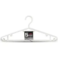 Forte Plastics 10x stuks kunststof kledinghangers in het wit 40 cm - Kledinghangers