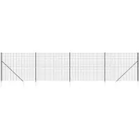 vidaXL Draadgaashek met grondankers 1,4x10 m antracietkleurig