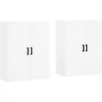 vidaXL Hangkasten 2 st 69,5x34x90 cm wit