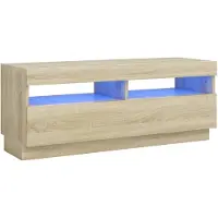 vidaXL Tv-meubel met LED-verlichting 100x35x40 cm sonoma eikenkleurig