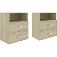 vidaXL Nachtkastjes 2 st 50x32x60 cm sonoma eikenkleurig