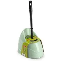 Forte Plastics Toiletborstel/wc-borstel met houder 45 cm mint/zwart - Toiletborstels